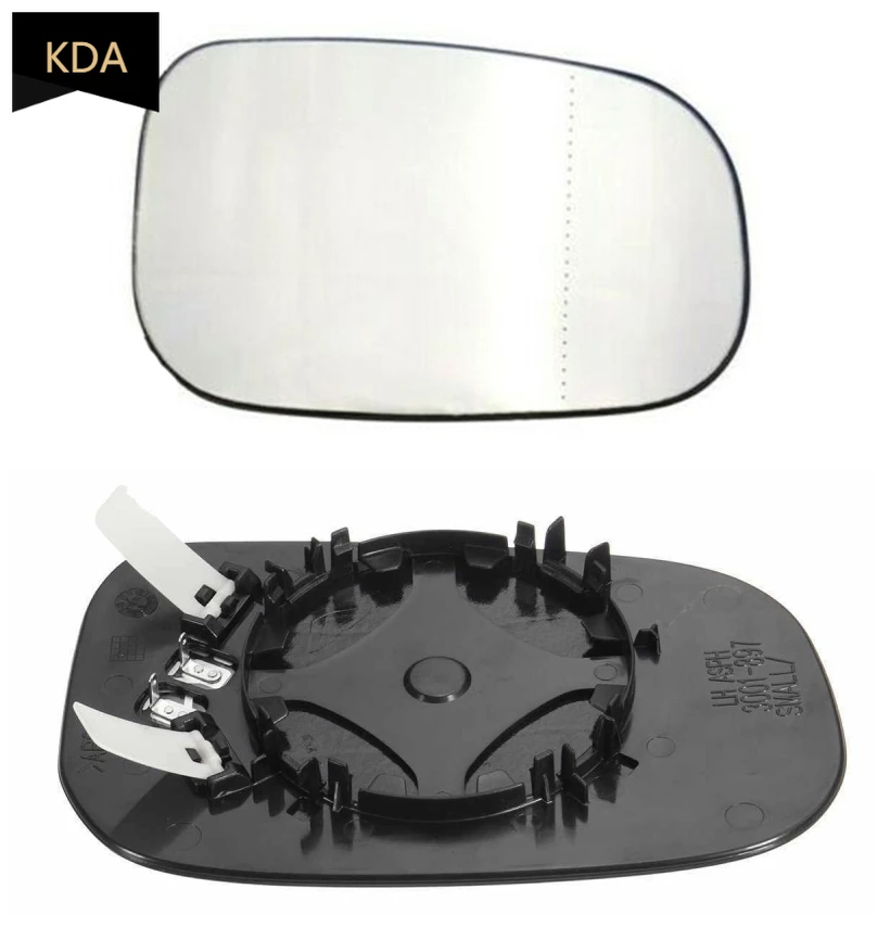 Driver right hand side Heated wing door Silver mirror glass with backing plate #W-SHY/R-PECE07 Clip On 