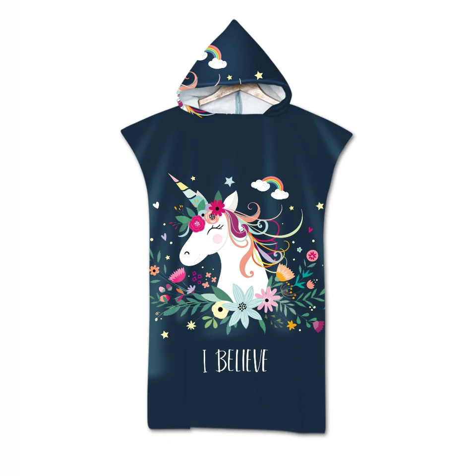 rainbow hooded towel