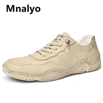 

Brand Breathable Genuine Leather Men Shoes Men Casual Shoes Summer Mens Loafers Soft Comfortable Men's Flat Shoes Driving Shoes