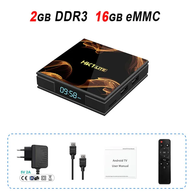 HK1 Lite Android 9,0 ТВ приставка HK1Lite Смарт ТВ приставка 2 ГБ DDR3 16 Гб 2,4G WiFi 4K медиаплеер RK3228A четырехъядерный телеприставка - Цвет: 2GB 16GB