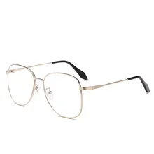 Трендовые персональные большие плоские очки для чтения, повседневные Ретро художественные очки без градусов, очки для чтения, новинка октября, Модные металлические очки