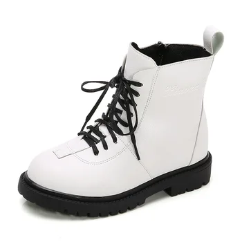

New Spring Autumn Children's Single Boots Martin Boots British Style Boys Girls Short Boots Insmedium Kids Antiskid Boots 27-38