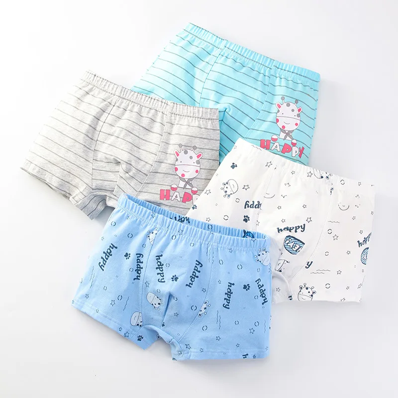 

Children's Boxer Underpants Cozy Pure Cotton Boys Panties Middle and Small Children Panty Big Children's Underwear Boy Shorts