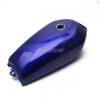 

Blue 9L 2.4 Gal Motorcycle Fuel Oil Gas Tank Cafe Racer Vintage With Cap For Honda CG125
