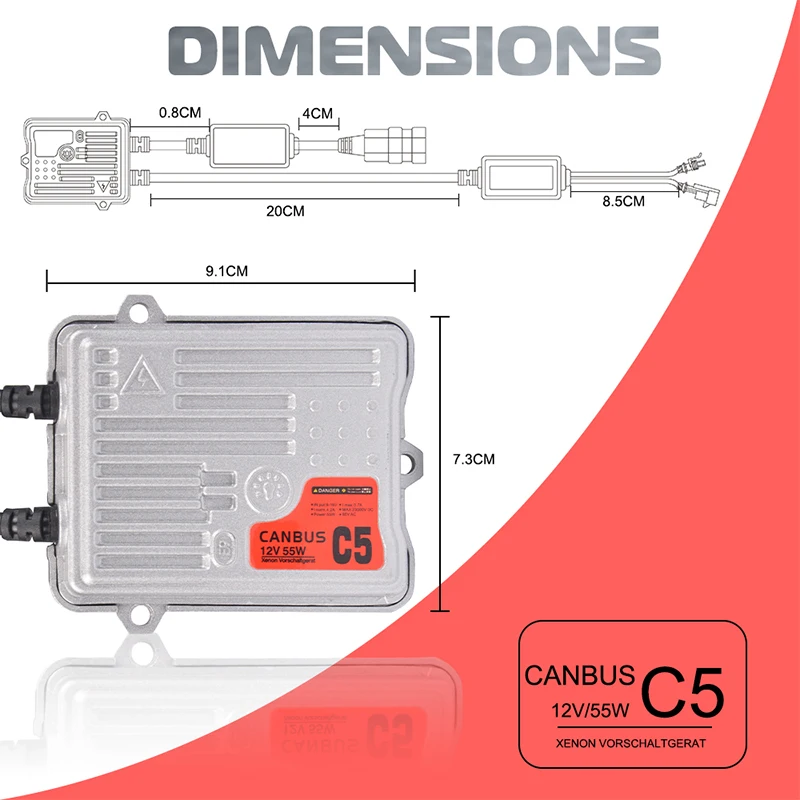 55 Вт HID AC C5 ксеноновые лампы Canbus декодер тонкий балласт или Q5 Быстрый Яркий Быстрый старт балласт с H1 H3 H7 H11 9005 9006 12 В