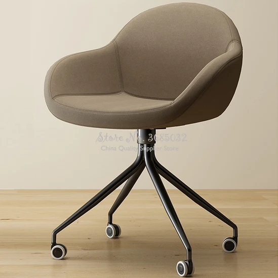 Steel Leg Office Chairs with Wheels Home Living Room Comfortable Lazy Sofa Leisure Swivel Metalic Boss Chairs Office Furniture Steel Leg Office Chairs with Wheels Home Living Room Comfortable Lazy Sofa Leisure Swivel Metalic Boss Chairs Office Furniture
