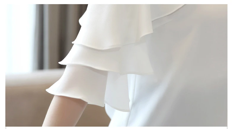 Blusa blanca chifón con hombros descubiertos para Mujer, camisa de moda, 2022|Blusa| - AliExpress