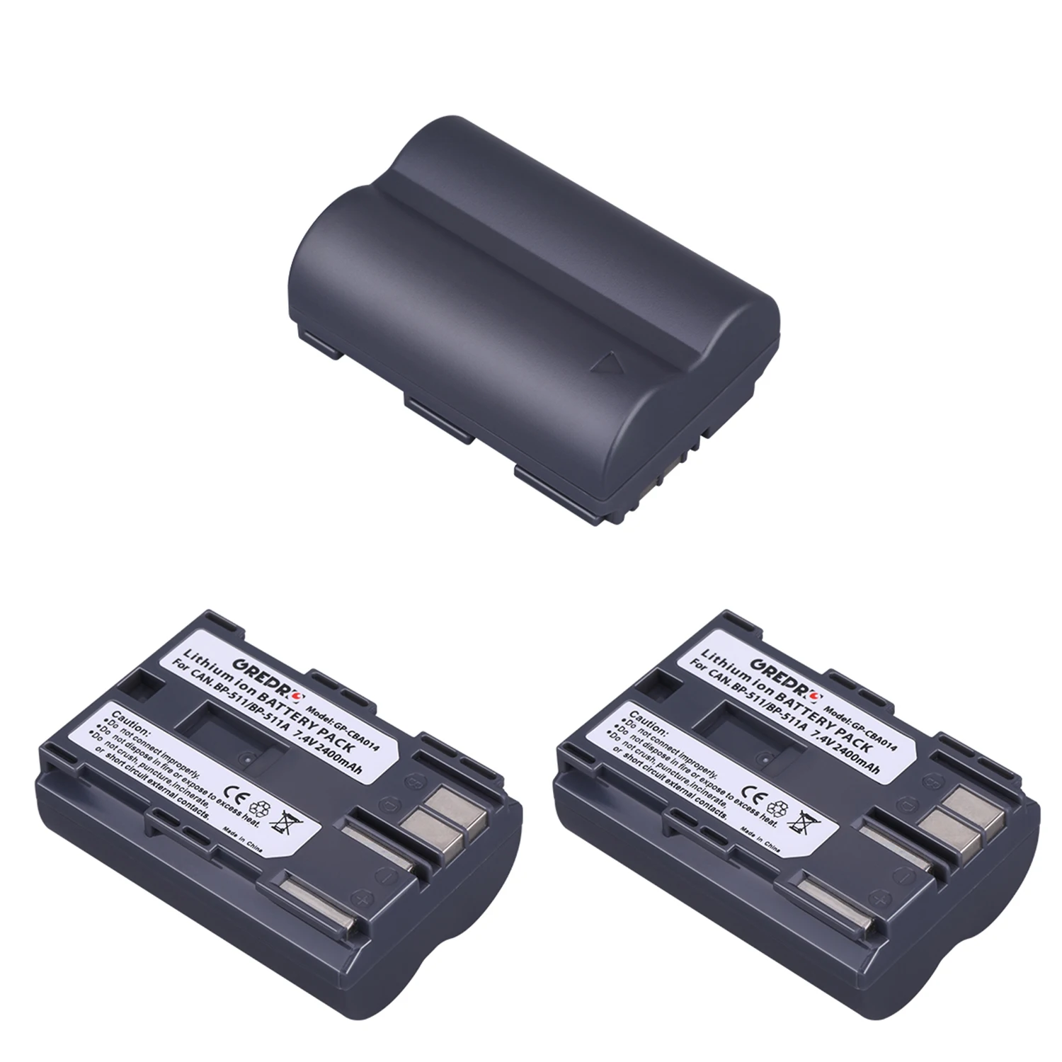 2 шт. внешняя аккумуляторная батарея 2400 мАч с двумя USB портами и светодиодной