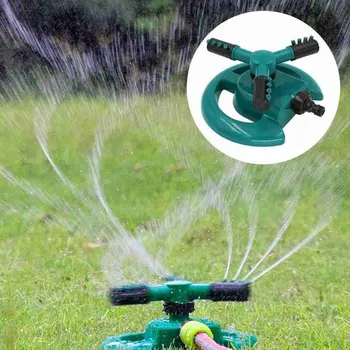 

360 Degree Rotating Water Sprinkler Garden Sprinklers Automatic Watering Grass Lawn 3 Arms Nozzles Garden Irrigation Tools