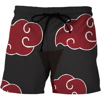

Animn NARUTO 3D Printing Board Shorts Summer Men Drawstring Beach Shorts Loose Quick Dry Shorts