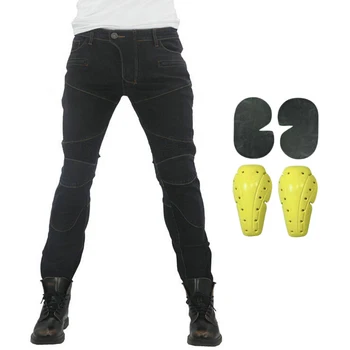 

With knee pads Motorcycle Pants Mens Male Protective Cycling Racing Jeans