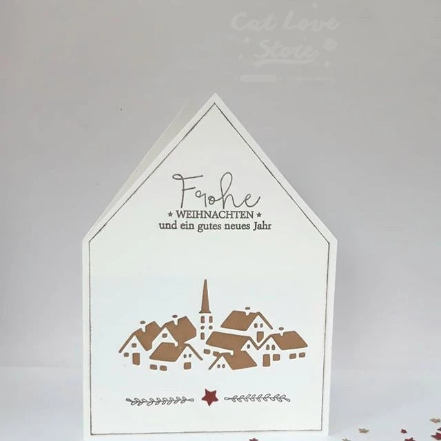 Village Country House Metal Cutting Dies Scrapbooking Stencil Die Cuts Card Making Decorative Craft Embossing New Dies For 2019