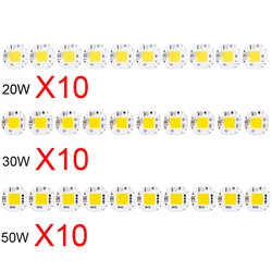 10PCS 220V LED chip 20W 30W 50W smart IC without driver COB chip LED bulb for floodlight spotlight Diy lighting floodlight