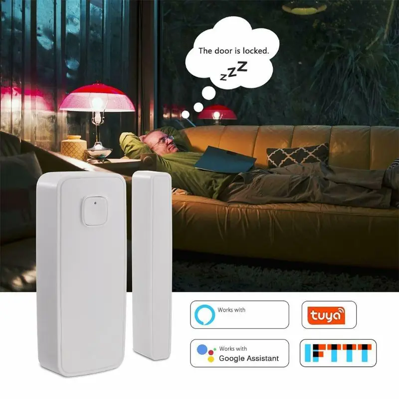 1 комплект умный дом безопасности беспроводной дверной сигнализации WiFi датчик оконной двери детектор через приложение управление для Amazon Alexa Google домашняя система