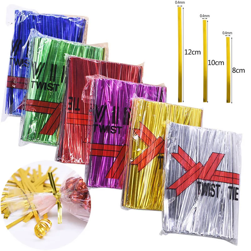 Wholesale Price Trend frontier Metallic Twist Ties/Bag Sealers Coloured