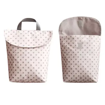 

Infant Diapers Storage Bag Cartoon Printed Portable Reusable Nappies Organizer QX2D