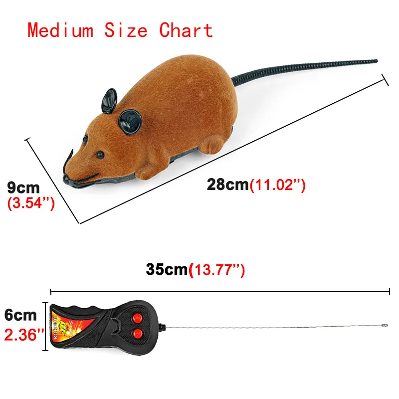 3-color wireless electronic remote control mouse, pet cat toy, remote control mouse animal interactive pet toy