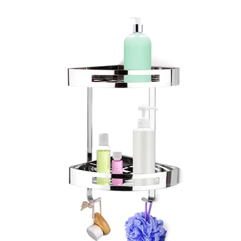 

Wall Mounted Corner Basket Shampoo Holder Cosmetic Storage Racks Bathroom Products Shower Caddy Sheves Bath Accessories