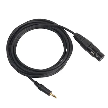 

352030 Microphone Connector Cable 3 Pin XLR Female to Right Angle 1/8" 3.5mm Stereo Jack Mic Audio Cord Cable OFC Conductor