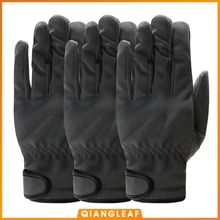 QIANGLEAF 3 шт. брендовые защитные рабочие перчатки для верховой езды Черные Серые защитные рабочие перчатки 6490