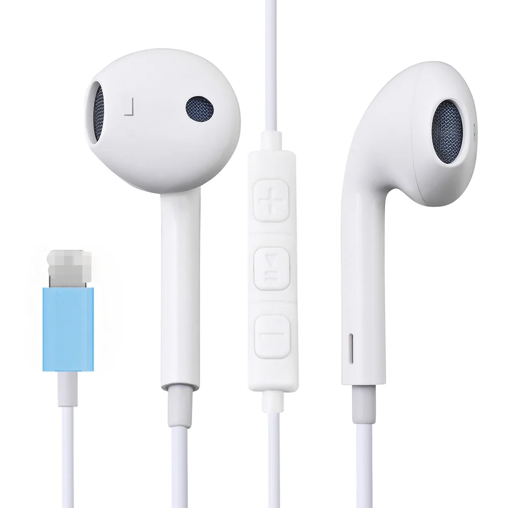 Наушники-вкладыши для IPhone SE 12 11 7 8 Plus XS MAX Pro проводные наушники-вкладыши со
