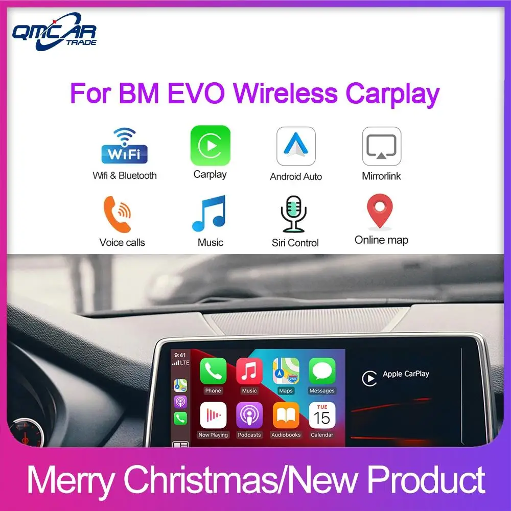 Беспроводной автомобильный комплект Apple CarPlay Carlinkit для системы BWM EVO 2017-2019 Android с