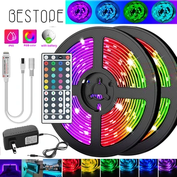 

Has battery 20M 15M RGB LED Strip 5050 DC12V Ribbon LED Light Strip RGB Tape SMD Flexible 5M 10M Diode Tape with 44K Remote