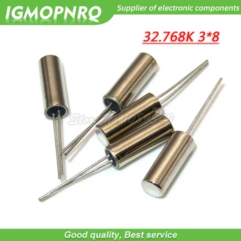 

20pcs 32.768KHz Crystal oscillator Error 20ppm 3*8 32.768K 12.5pF Cylinder quartz resonator IGMOPNRQ
