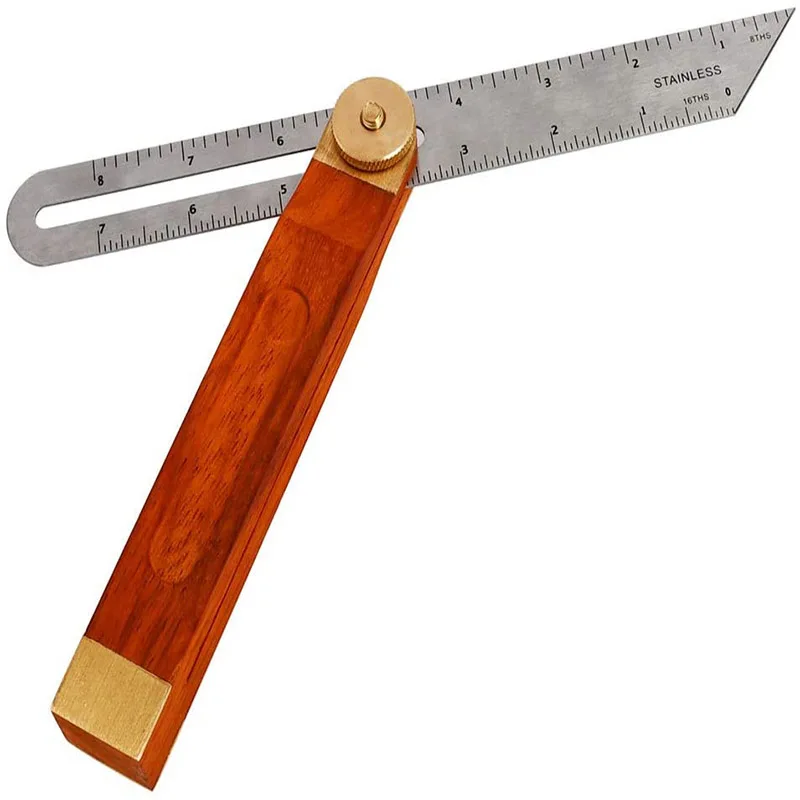 Adjustable Woodworking Square Bevel Gauge Sliding T-shaped Bevel 30cm Blade Ruler for Craftsman's Bevel Tool Carpenter Architect