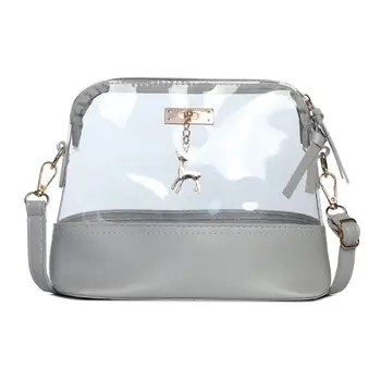 

WoMan Ladies Crossbody Leather Shoulder Bag Tote Transparent Handbag Messenger Satchel