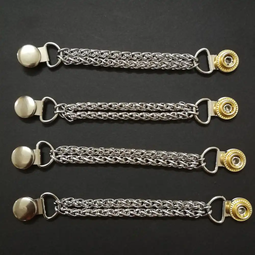 4pcs/set stainless steel Motorcycle Vest Extenders Biker Skull Rider Chainmails for Motorcycle