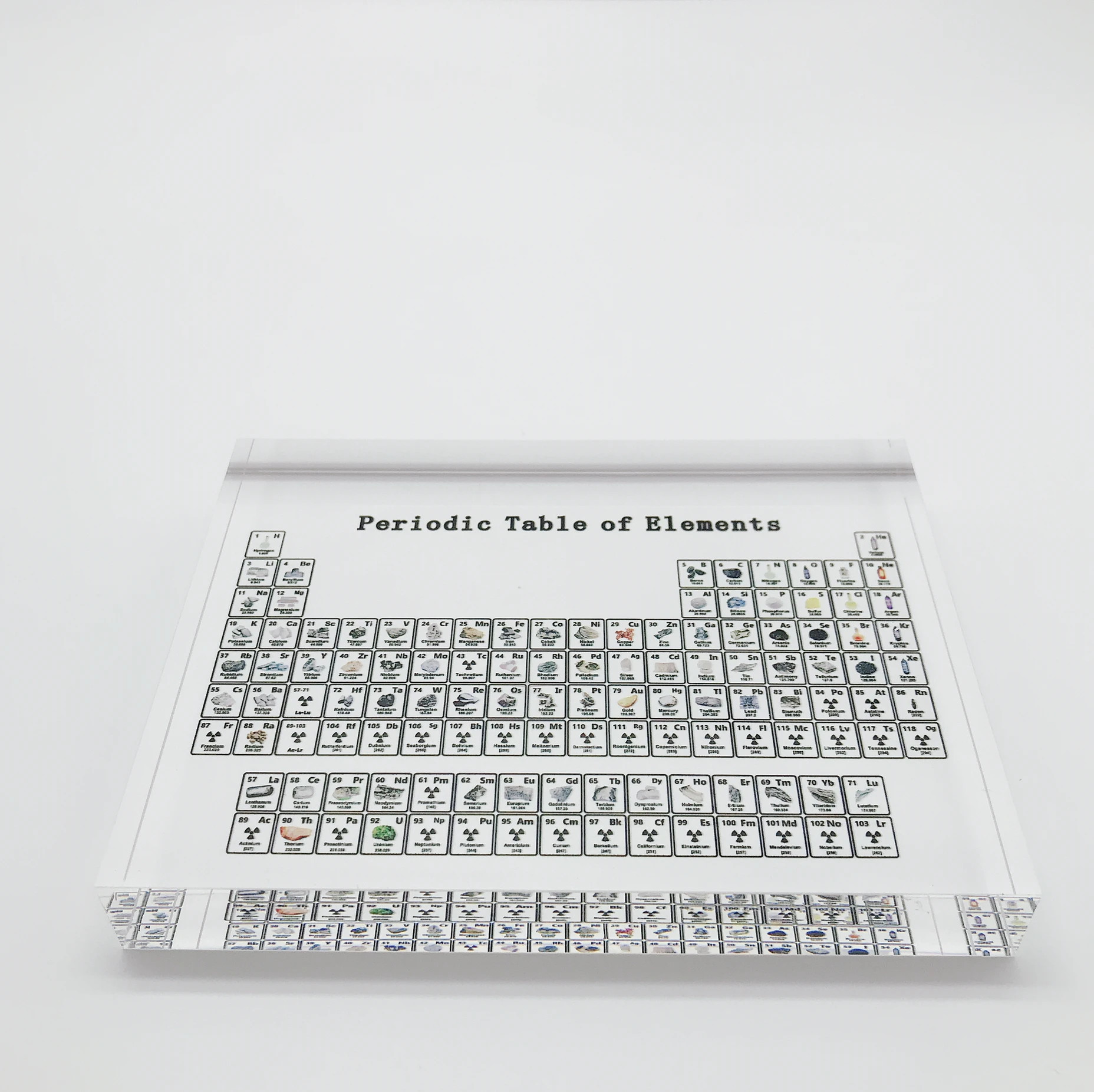 1pc Acrylic Periodic Table Display With Elements photo print Kids Teaching Birthday Gifts Chemical Element Display Home Decor