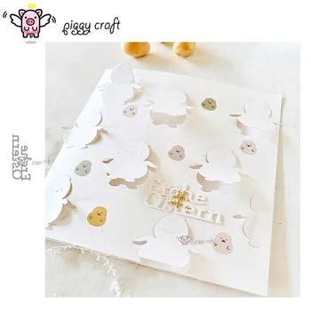 

Piggy Craft metal cutting dies cut die mold Easter letter decoration Scrapbook paper craft knife mould blade punch stencils dies