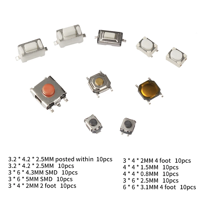 

100PCs Car Remote Control Key Touch Switches 10-type Buttons Touch Key Use for Hyundai, Nissan, Honda, VW, Toyota, Kia, Peugeot