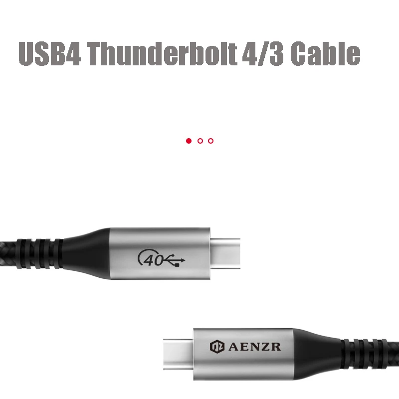 USB4 Ʈ 4 ̺ 100W 8K @ 60Hz USB C-USB C 40Gbps,   PD ̺ ƺ е SSD EGPU Ÿ C ̾
