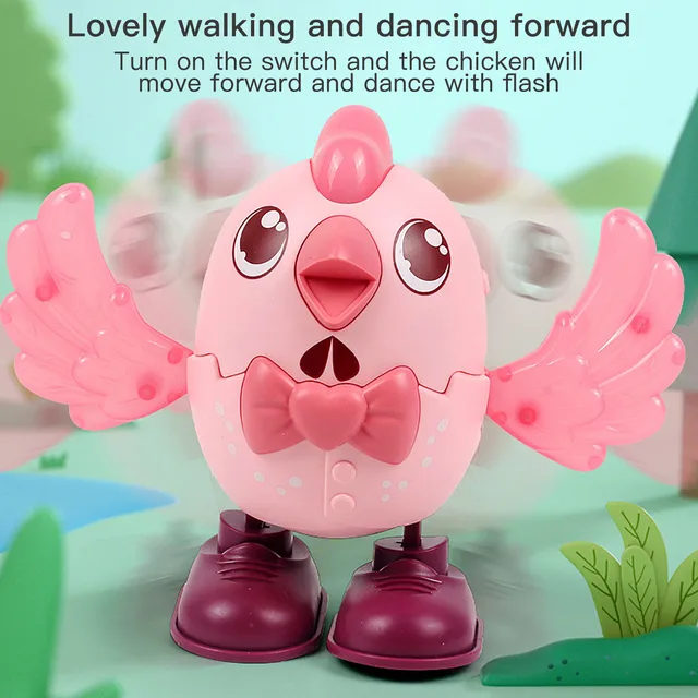 Baby Voice Control Rolling Little Dancing Chicken Toy Walk Sing Brain Game Interactive Crawling Electric Toys for Kids 5