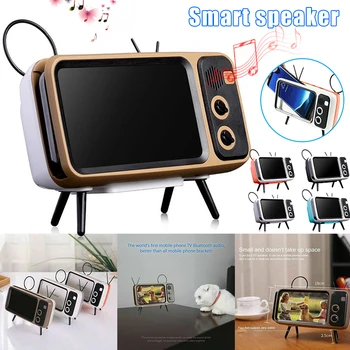 

2 In 1 TV Design Mini Bluetooth Speaker Mobile Phone Stand Holder USB Charging Device SP99