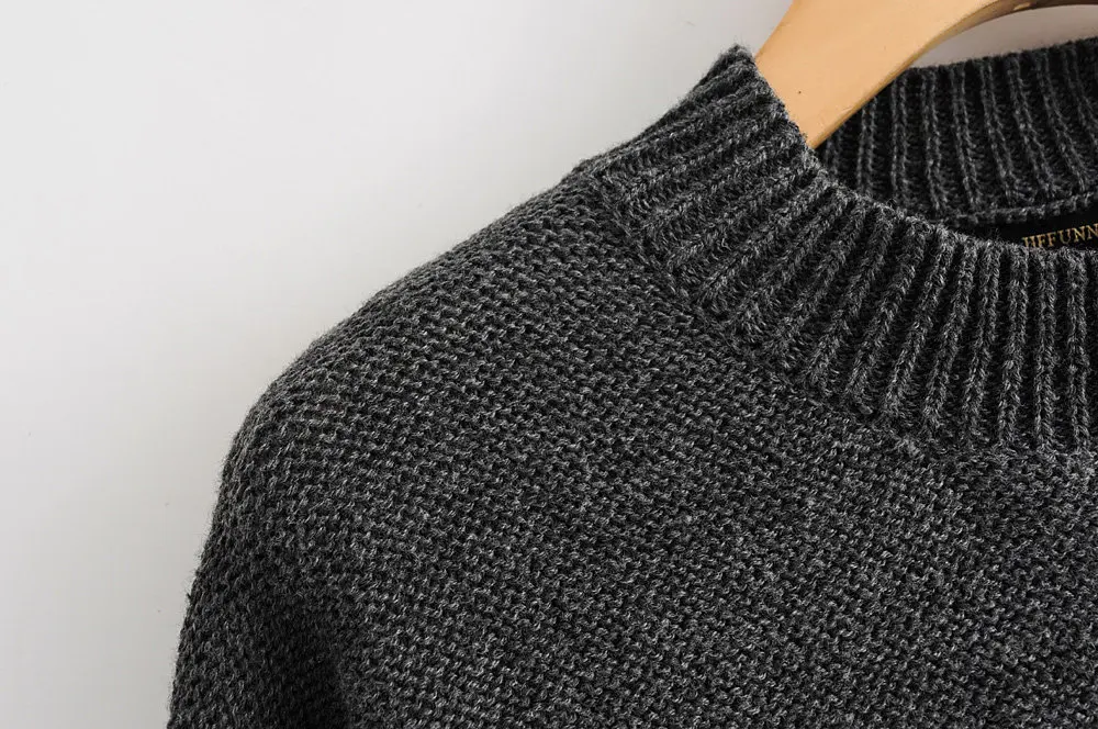 JXYSY осенне-зимний женский свитер с длинным рукавом и круглым вырезом, толстые теплые свободные женские свитера, женские пуловеры, топы
