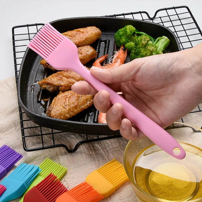 1Pc Silicone Form Baking Pastry Brush DIY Cake Bread Barbecue Oil Soft Painting Spatula Kitchen Cooking Tools for Steak