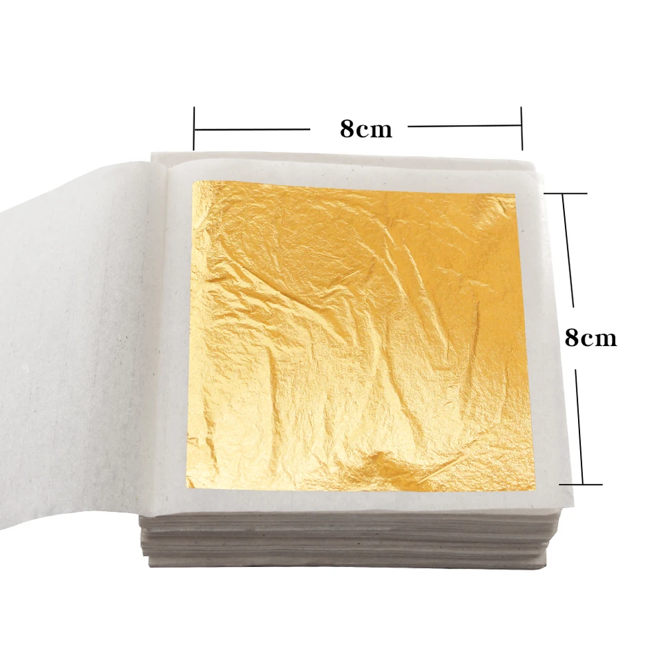 Genuine 24K Edible Grade Gold Leaf 100 Sheets For Food Cake