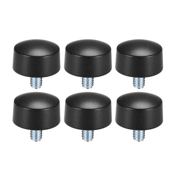 

uxcell 6pcs Curtain Rod Finials Fit for 0.75 Inch Dia (Max.) Rod Plastic End 1/4" Thread Dia Cylindrical Shape Black Tone