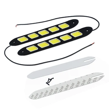 

2pcs Car-styling The LEDs Daytime Running Light Waterproof COB Day Time Lights Flexible LED Car DRL for Car External Lights