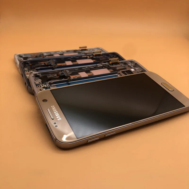 Сменная рамка для ЖК-дисплея SAMSUNG Galaxy S7 G930 G930F G930A с цифровым преобразователем сенсорного экрана