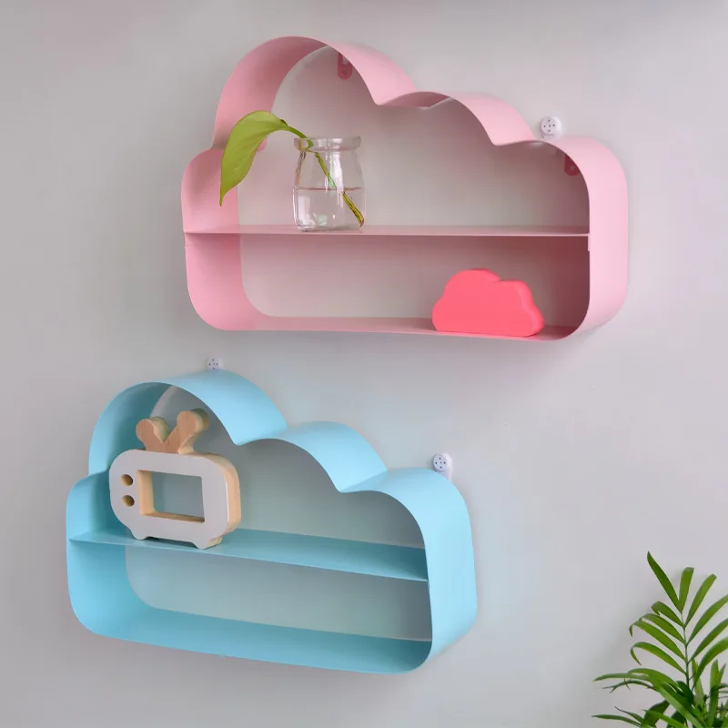 Ins Cloud shape настенные полки Держатели для хранения для детей спальня милый Многофункциональный Домашний Настольный Декор настенный подвесной стеллаж