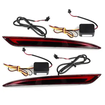 

1 Pair 3 Function LED Rear Bumper Reflector Light For Ford Mondeo Fusion 2013 2014 2015 2016 2017 2018 Car DRL Brake Turn signal