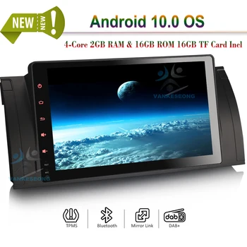 

9" Android 10.0 Autoradio OS Car Stereo GPS WiFi 4G Radio TPMS OBD DAB+ Apple CarPlay DSP for BMW M5 X5 E53 E39