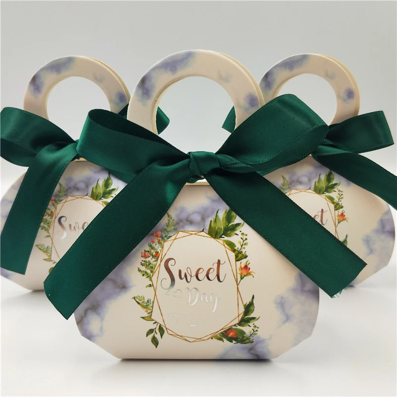 Конфеты коробки, свадебные сувениры и подарки коробка под мрамор Стиль вечерние поставки Baby Shower Бумага шоколад Коробки посылка