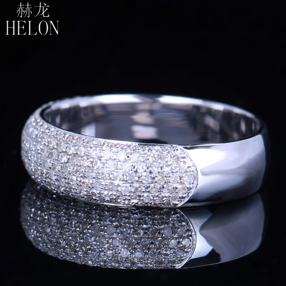 HELON, 925 пробы, серебро, 0.55ct, натуральные настоящие бриллианты, Юбилейный браслет, унисекс, костюм, обручение, свадебные бриллианты, кольцо, ювелирное изделие