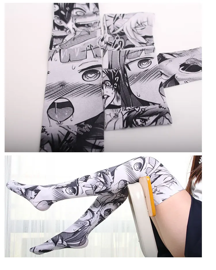 Prowow Anime Cosplay Printed Stockings Lolita Gothic Velvet Overknee Tights Socks Women Girls Long Knee Sexy Costume -Zentai shop online H1b824499a37940cb89820500fcfd0a651.jpg