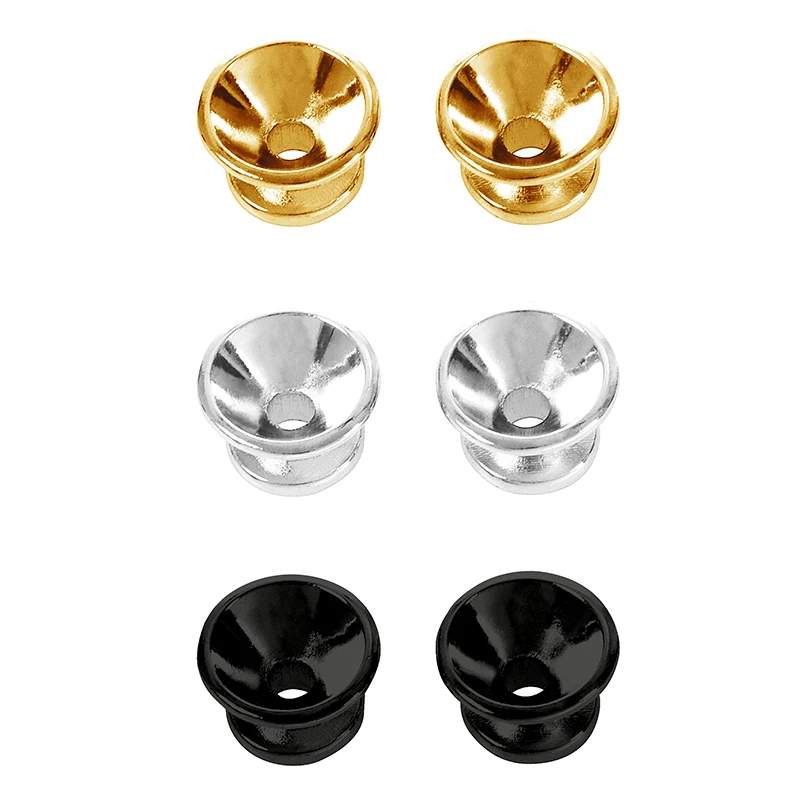 

2 x Electric Acoustic Guitar Bass Strap Button Screw Lock Pins Pegs Pads Black